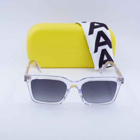 Marc Jacobs MARC 719/S 0900 9O Square Sunglasses - Crystal\Dark Grey Gradient - Picture 2 of 9